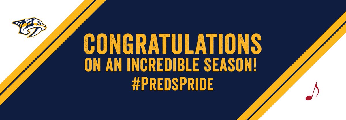 visitmusiccity's tweet photo. . @PredsNHL - Thank you for an incredible season. We're so proud you call Music City home. #PredsPride 
#StandWithUs https://t.co/UZrgYCAxTK
