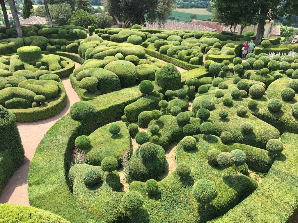 Topiary Jardin Marqueyssac above the Dordogne River, Vezac France