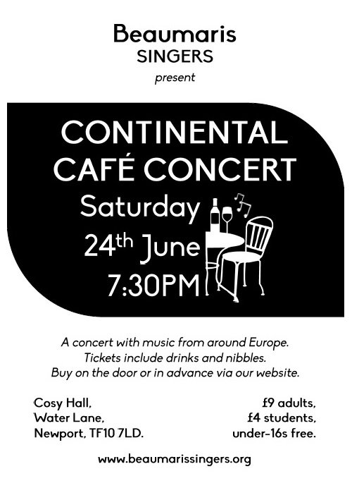 Please share <a href="/MarketDraytonAd/">Market Drayton news</a> <a href="/Beaumaris_Group/">Beaumaris Wellbeing Centre</a> <a href="/NewportIndMkt/">Newport Market</a> @Newport_Events <a href="/WhatsOnShrops/">Shropshire What's On</a> Come and join us. Light and varied.