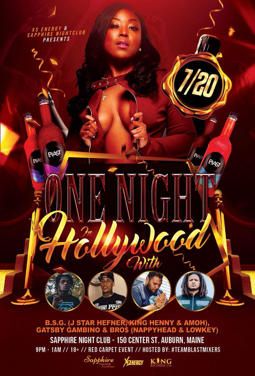 BMcPhail207's tweet photo. Thurs, July 20th
18+ | 9-1am
@ #SapphireNightclub in Auburn, ME.
 Sets from @JstarHefner @KingHennessyBSG @AmohMusic @gatsby_gambino &amp; more. https://t.co/58tFNNQVIl