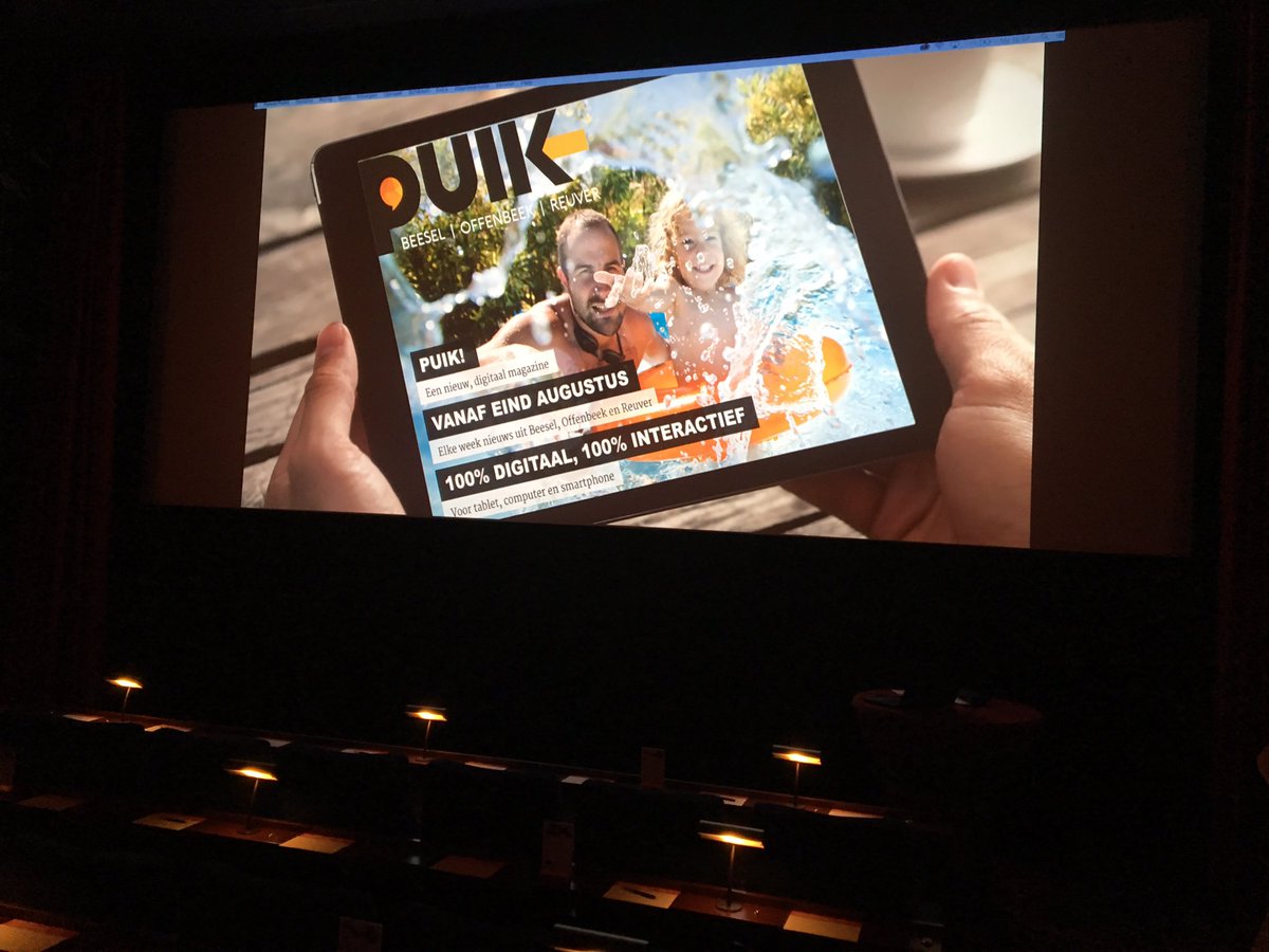 miekehees's tweet photo. Presentatie van een nieuw mediaconcept vanavond voor de ondernemers van gem. Beesel in de bioscoop. Zo super spannend. #puik https://t.co/VAvCVf7STK