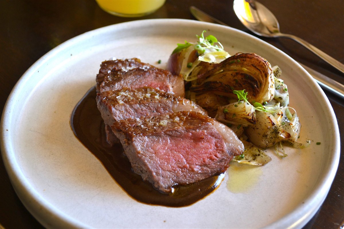 How do you #wagyu? We do it with <a href="/MarbleRanch/">MarbleRanch</a> beef, black garlic vinaigrette, and alliums. 
 
Marble Ranch: marbleranch.com