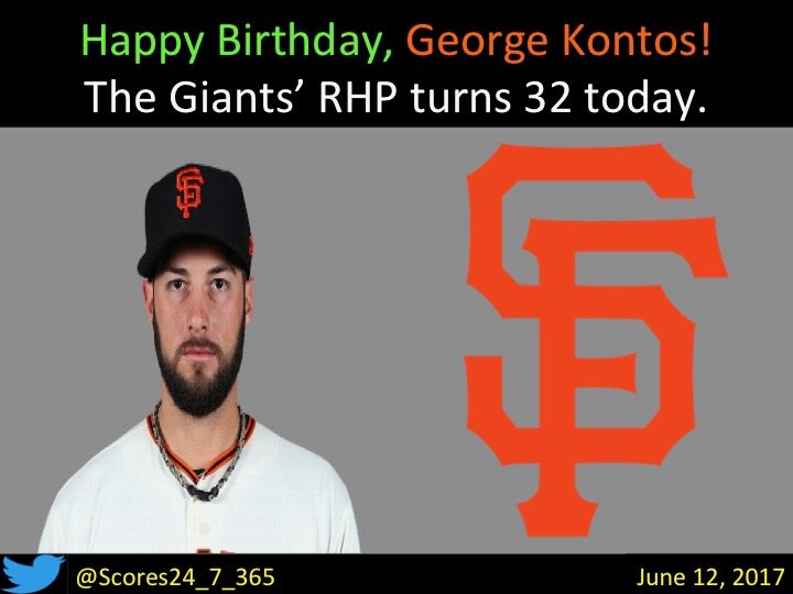  happy birthday George Kontos! 