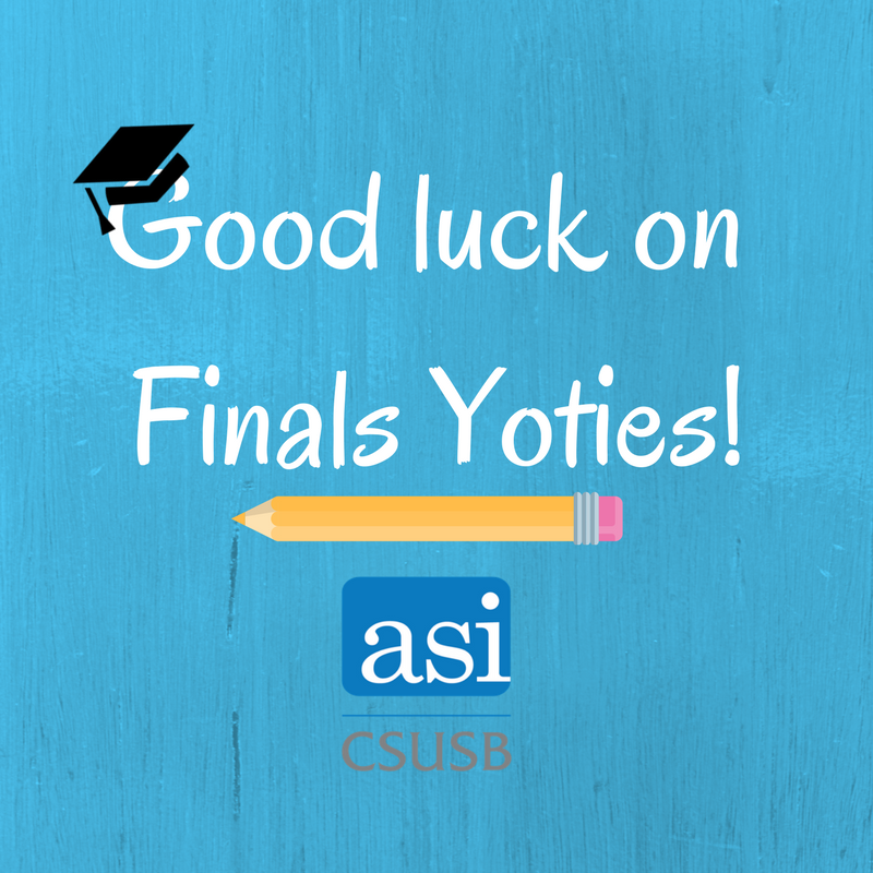 ASI_CSUSB's tweet photo. Keep your eyes on the prize Yoties! We are just a week away from summer break! 🌞😎 Finish strong and study hard! 💪🎓 #ASICSUSB https://t.co/G9hGAZo35r