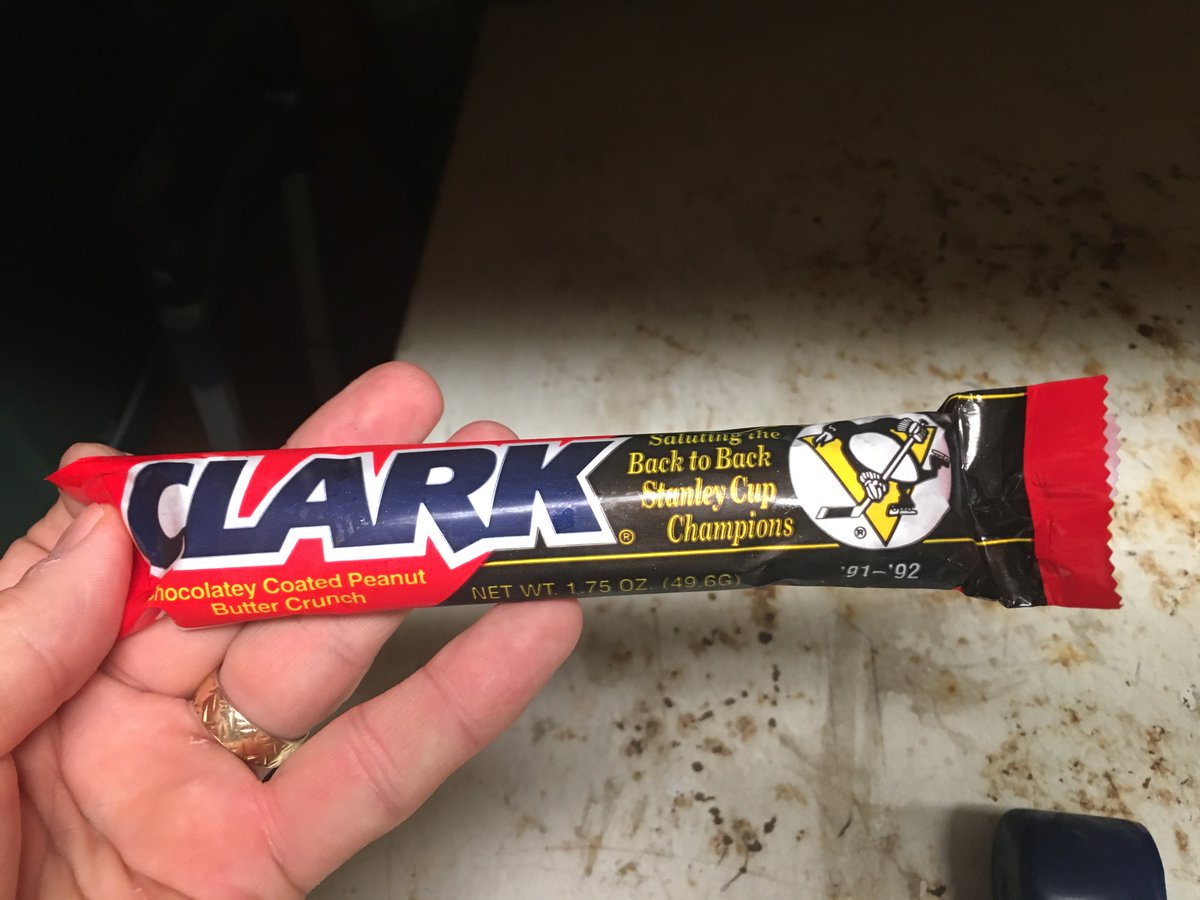 tuttleb's tweet image. Bought this Clark bar the last time we won back-back cups. #PittsburghProblems #3Peat