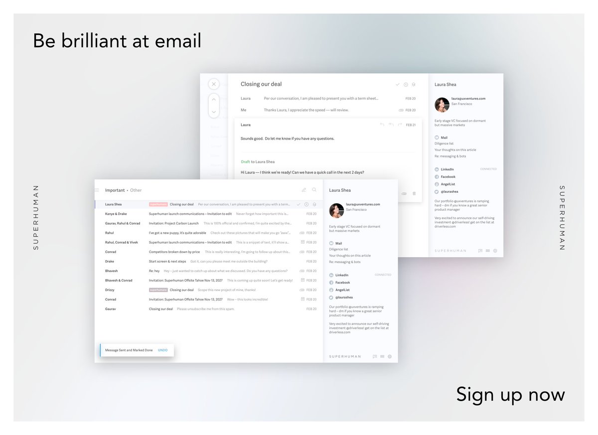 Be brilliant at email with @SuperhumanCo! Join me on the VIP list at superhuman.com