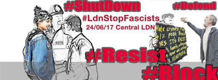 HeretoStayUK's tweet photo. #LDNstopfascists ALL OUT on Sat 24th June - stop EDL fascists marching through London! https://t.co/i0bUQqcDGt Remember #DefendCroydon! https://t.co/Y2Vmdz166h