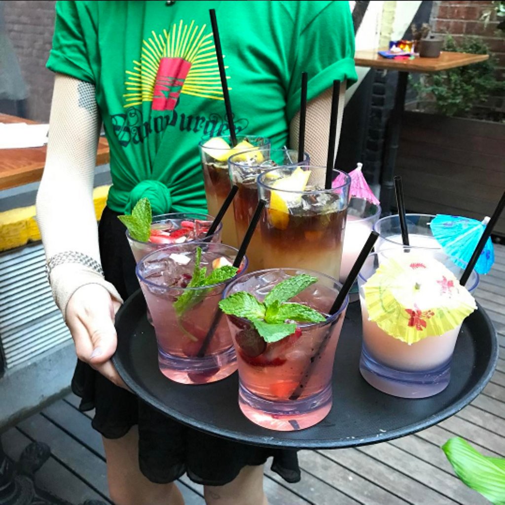 Beat the heat with Frozé on the patio. #SalvationBurger