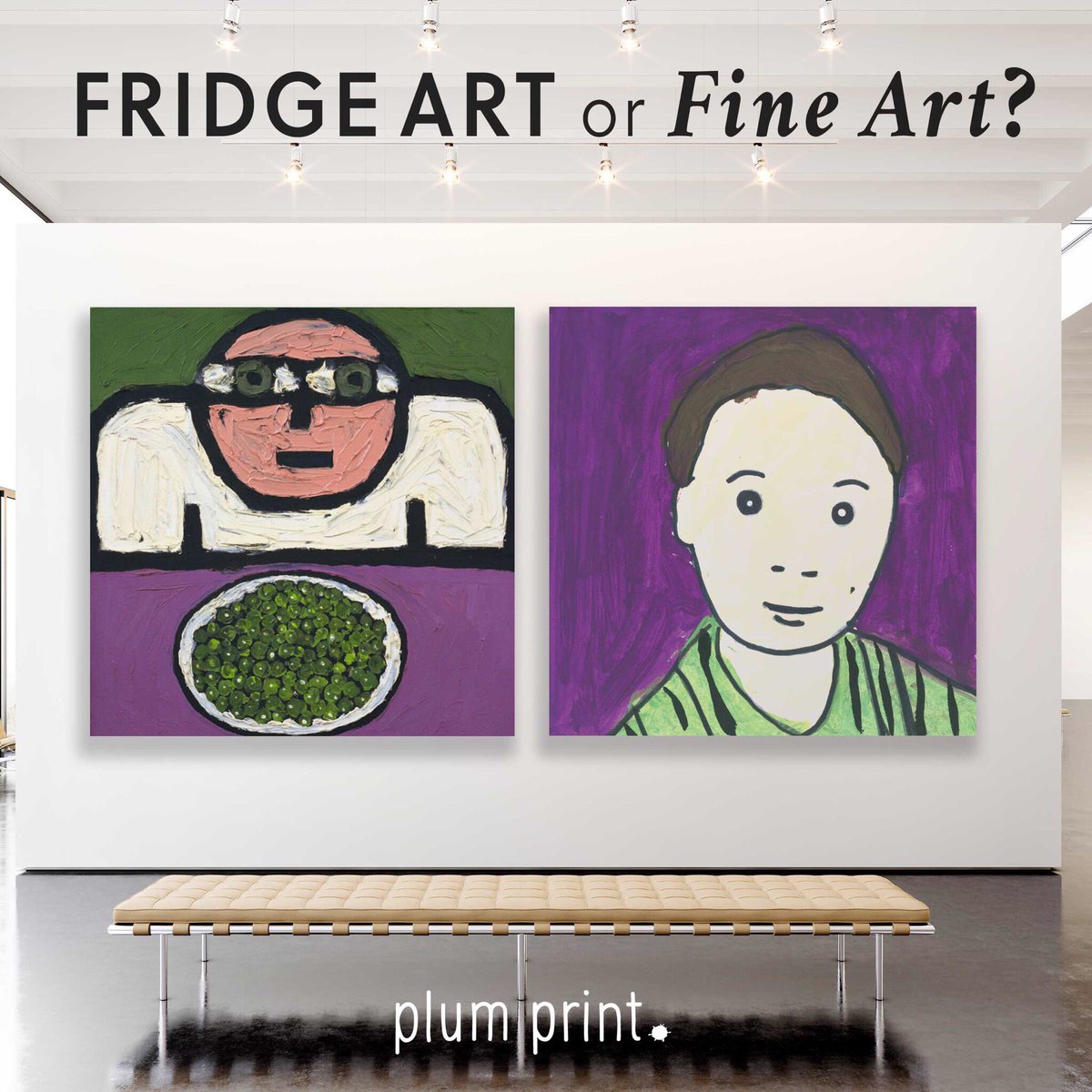 Which do you think is which? Take a guess. One lives at <a href="/MuseumModernArt/">MoMA The Museum of Modern Art</a>, the other was created by an elementary school student. #kids #art