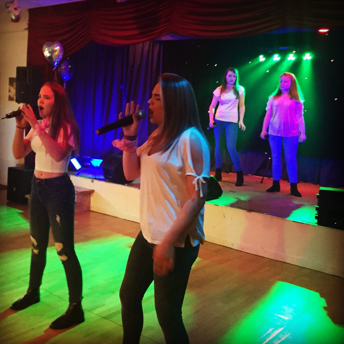The girls were in a different league performing on Saturday . Stunning vocals and fabulously entertaining . Great feedback and HQ v proud 💖