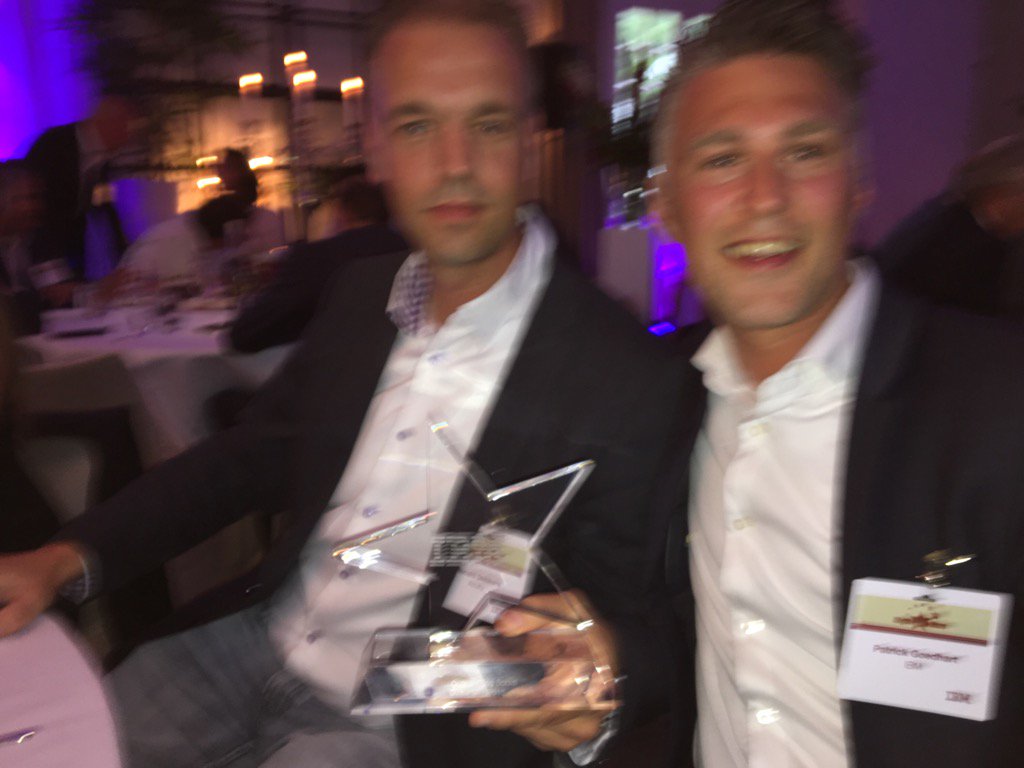Yes! Totaal onverwacht de IBM award gewonnen. To the Acuity team! Well done and thanks!