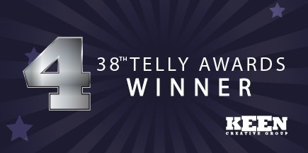 keen_creative's tweet photo. We can't hold it in any longer. We are four time Telly Award Winners! KEEN is officially a 2017 award winning agency! #TellyAwards #Bronze https://t.co/4RQ5naJNBk