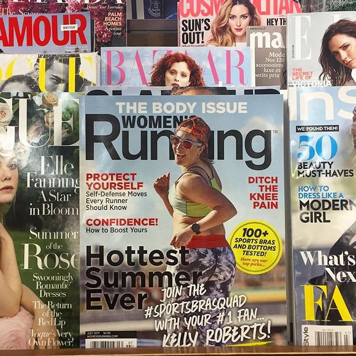 oiselle's tweet photo. Now on stands! Proud to see this woman on the cover of @WomensRunning. Join the #sportsbrasquad! https://t.co/dRT8S5N3v3