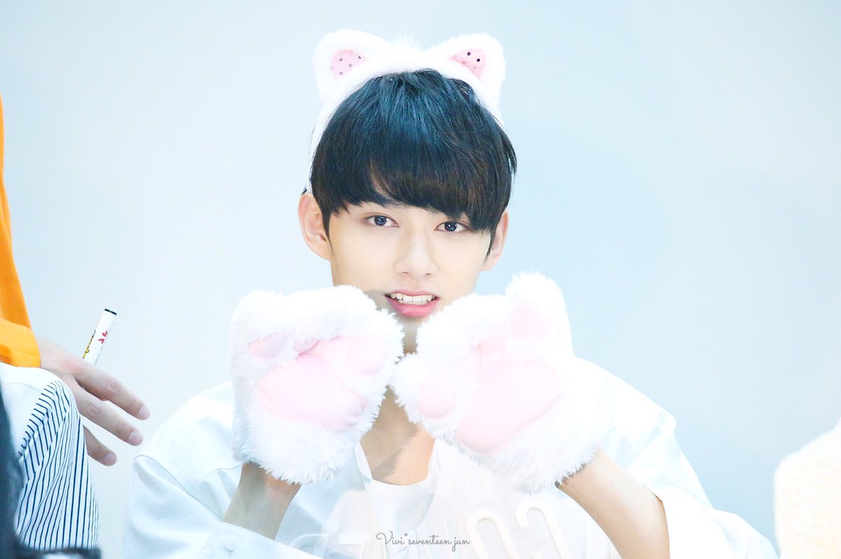 vivi960610's tweet photo. 170611 #울고_싶지_않아 #문준휘 #文俊辉 #JUN #준 #세븐틴 #SEVENTEEN 
쭈니고양이야..넘귀엽당😿😻❤️💕❤️ https://t.co/iwO4M59SlR