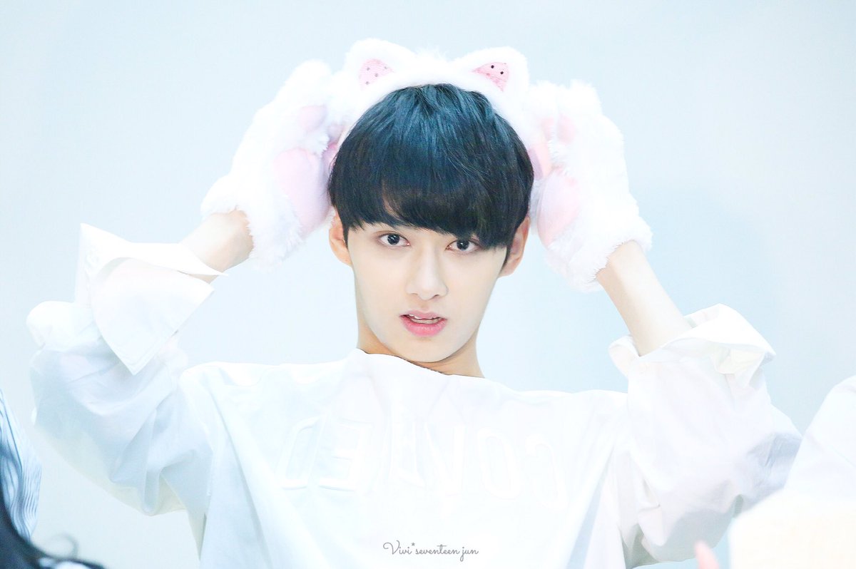 vivi960610's tweet photo. 170611 #울고_싶지_않아 #문준휘 #文俊辉 #JUN #준 #세븐틴 #SEVENTEEN 
쭈니고양이야..넘귀엽당😿😻❤️💕❤️ https://t.co/iwO4M59SlR