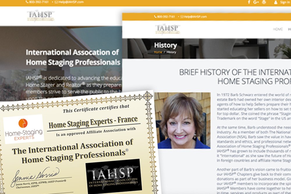 #HomeStagingExperts représentant officiel français de l'International Association of Home Staging Professionals #IAHSP.