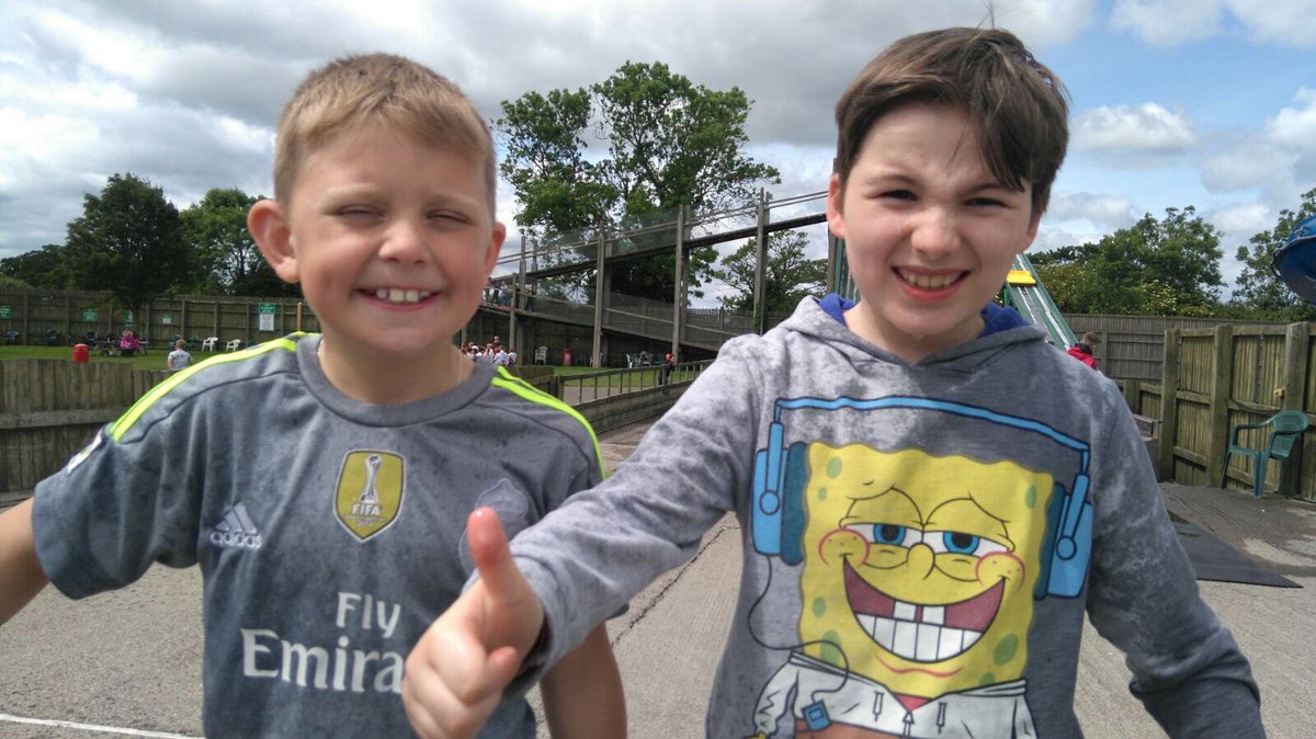 ChiarainCbs's tweet photo. Super day had by the boys in Fort Lucan today!Thank you rain for staying away! #tonnesoffun #besttripever #fastslides https://t.co/LuJcFckegy
