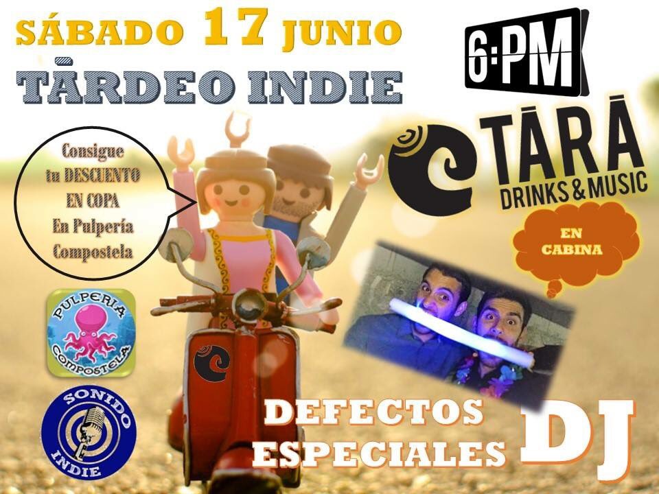 TaraNovelda's tweet photo. Y llego el día de volver a liarla!!! Sábado 17 de junio FIESTACA INDIE con #DefectosEspecialesDJ https://t.co/bYmWBmmdtj