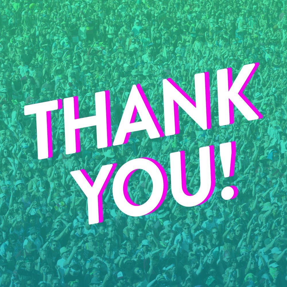Bonnaroo's tweet photo. YOU are what make this festival so amazing. THANK YOU. See you next year: June 7-10, 2018. https://t.co/hzHJUl9CzD