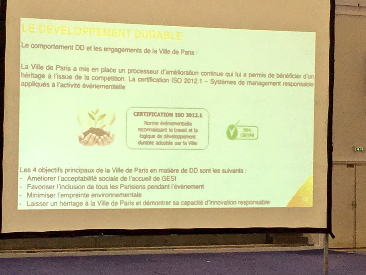VergneNicolas's tweet photo. 👏 Le #Developpementdurable au 💚de la formation bénévoles #JournéesOlympiques @Paris2024 #evenementresponsable #iso20121 #heritage #RSE https://t.co/JNBrW8erae