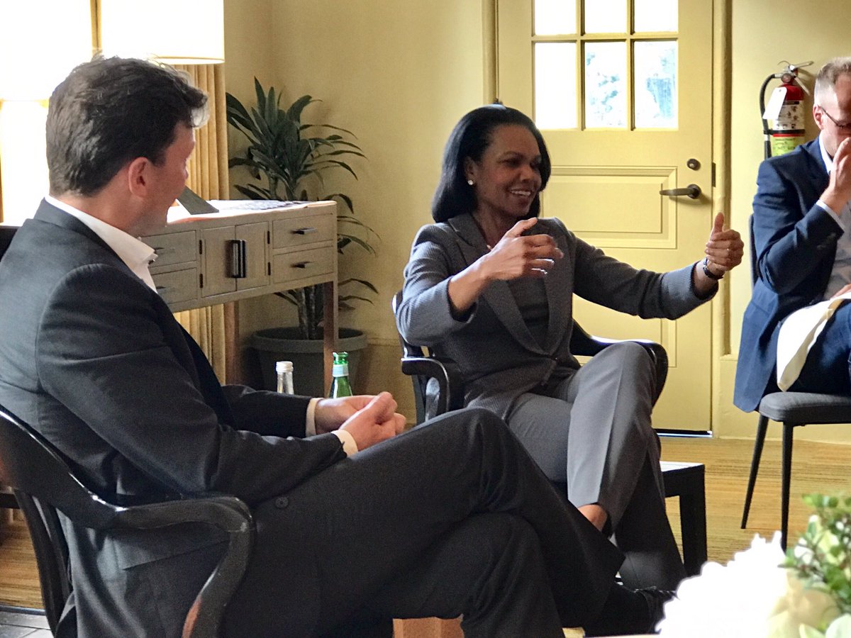 DKambUSA's tweet photo. Thx @CondoleezzaRice for great debate on transatlantic relations & global challenges. Thx #denmarkbridge & @Vaekstfonden for organizing https://t.co/UAXaMjXepE