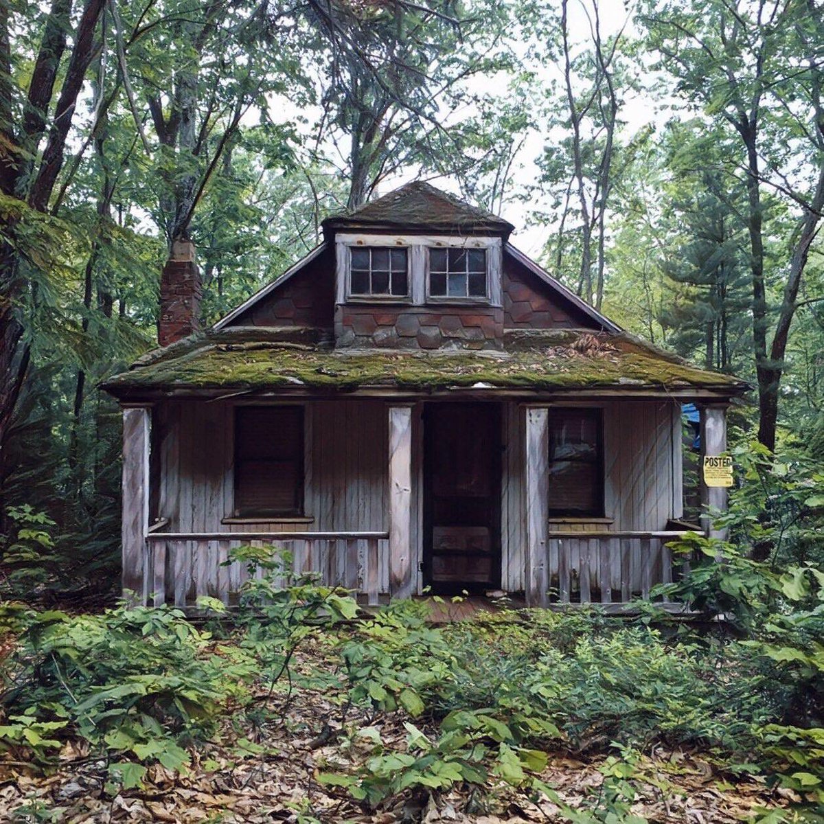 Abandoned Places On Twitter Spooky Cabin Discovered Deep In The Woods