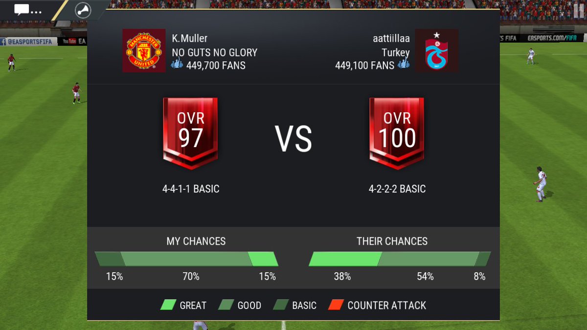 Kurtuz69's tweet photo. @EAFIFAMOBILE bullsh*t how am i supposed to get to the next division vs attack such worst update https://t.co/hAmC6l7W4s