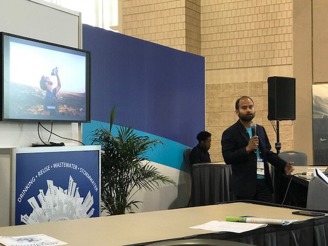 ravihkurani's tweet photo. Repping @mysutro and talking about the future of water. #AWWAACE17 https://t.co/zWdkzaqTSw