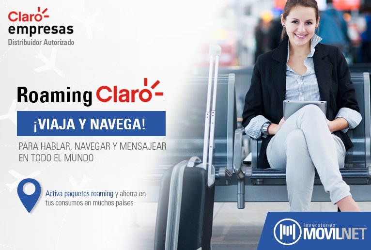 Inv_Movilnet's tweet photo. ¡Viaja y navega en 42 países! con #RoamingClaro ✈️
#ClaroEmpresas #RedClaro #Claro → https://t.co/qMAfuNqsvV https://t.co/wfyi8UsuRq