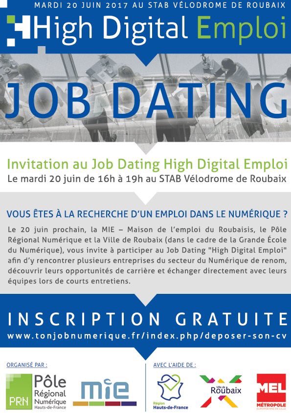 C_linePE's tweet photo. 🛎#savethedate le #highdigitalforum c'est le 20/06/17 à Roubaix!!!📆découvrez les opportunités d'emploi dans le numérique 📲🔝 https://t.co/pz9jAGlSl1