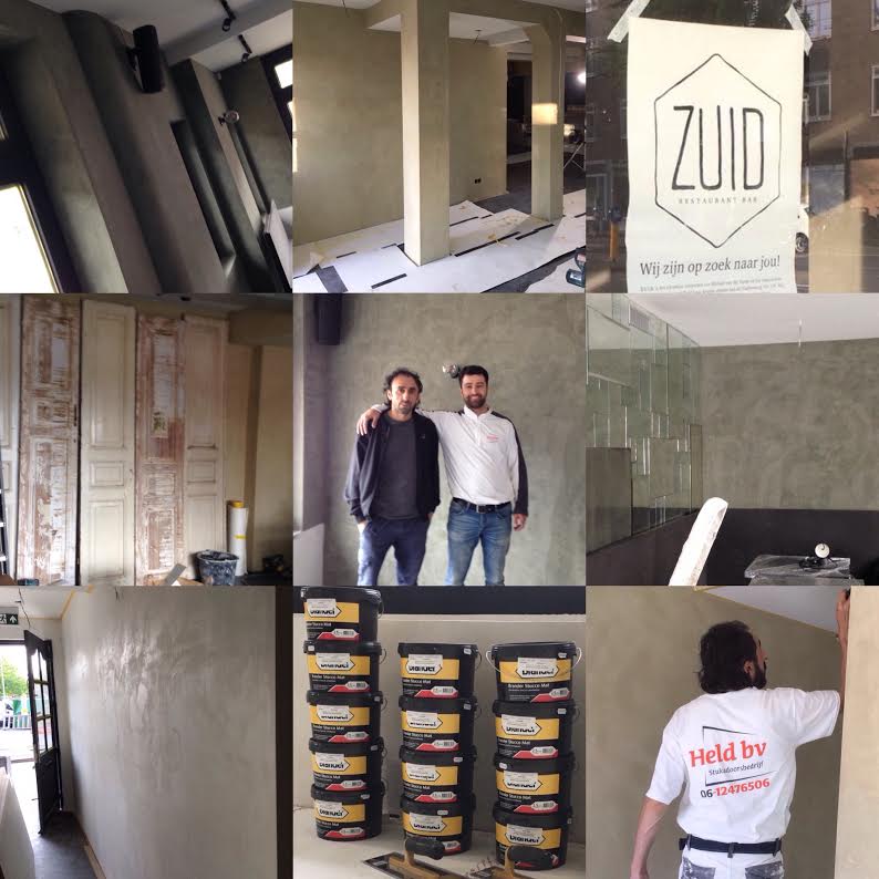 In Amsterdam verrijst Restaurant Bar Zuid (chefkok Michiel v/d Eerde) 
Vakwerk: Held Stukadoors #Almere facebook.com/brander.nl/  <a href="/EPeschar/">Ed Peschar</a>