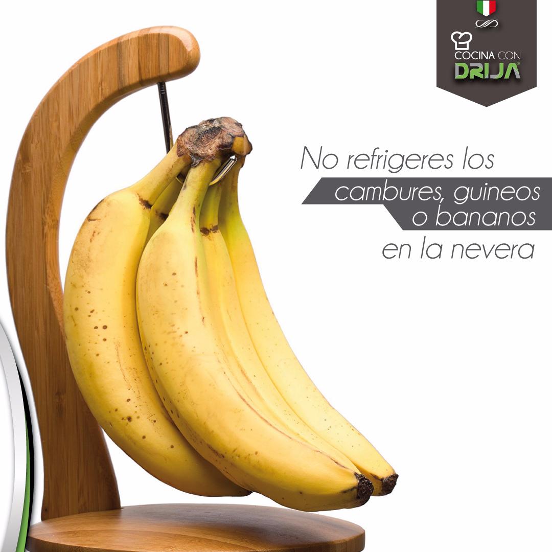 drija_int's tweet photo. Cuelga los cambures, guineos o bananos en un lugar fresco a temperatura ambiente https://t.co/PVfeyjObuY #DrijaTips https://t.co/vOXkSGBG4b