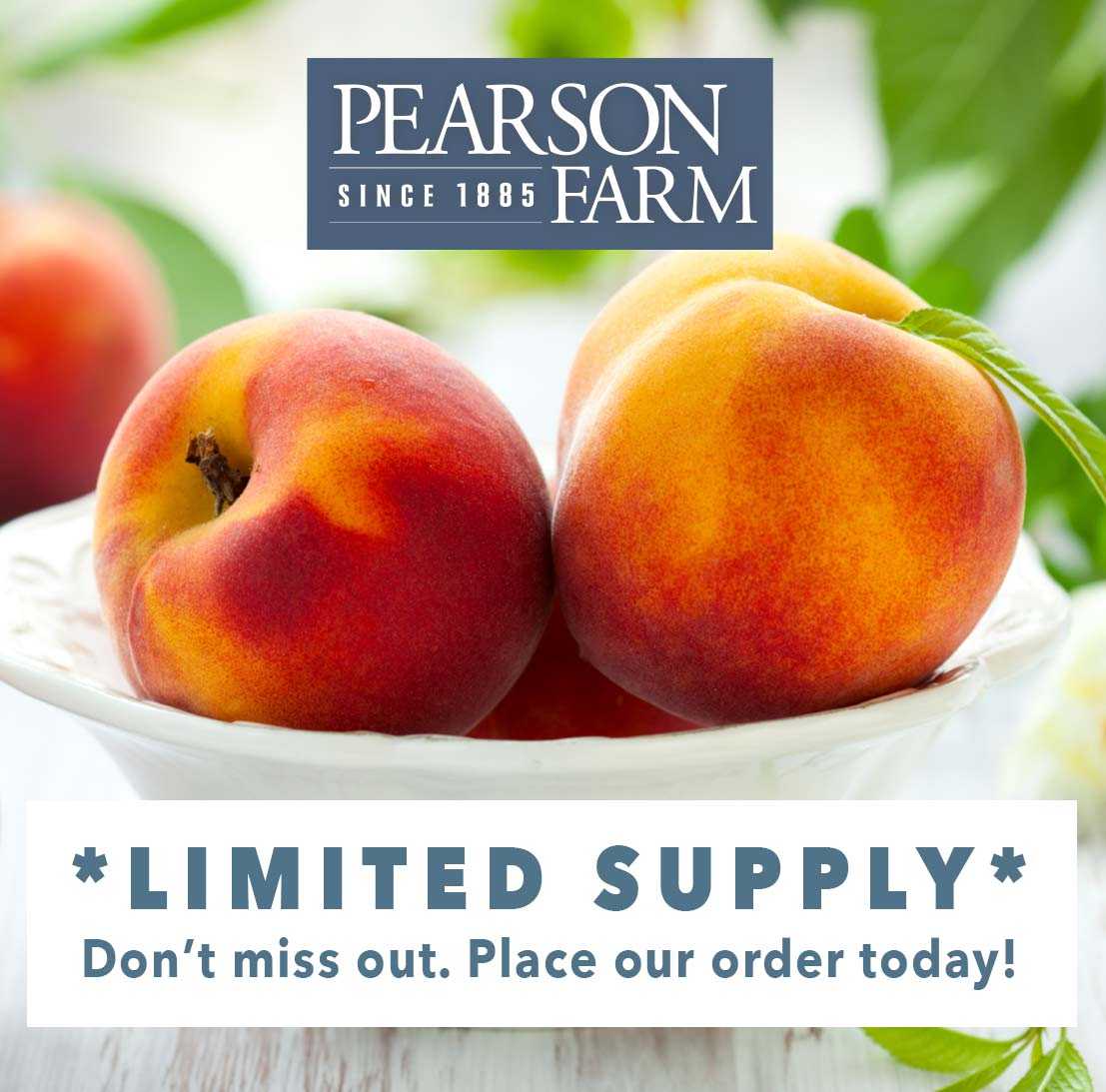 Hurry #PearsonFarm peaches are in limited supply. Did you know you can have your peaches shipped right to your door? bit.ly/1OrOvbA