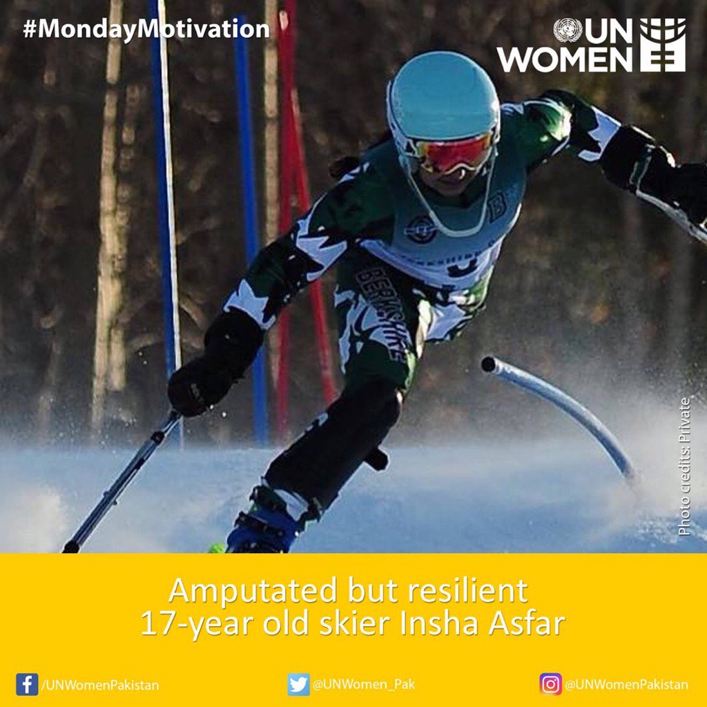If you think the odds are against you, how about being a one-legged female skier from Pakistan?