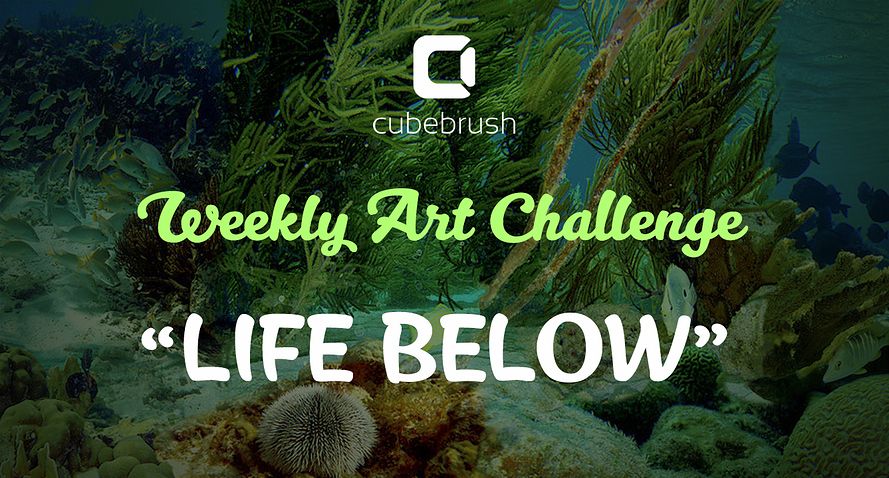 Cubebrush's tweet image. This week&apos;s #CBChallenge &apos;Life Below&apos; buff.ly/2seARax #cubebrush #communityforums #gamedev #indiedev #art