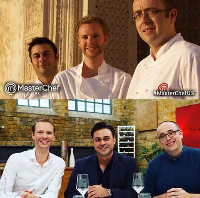 justcookit's tweet photo. Can't wait to cook with these fine fellows again: been a while since @MasterChefUK! See you Sat @hitwcambridge @DhruvBaker1 @DrTimKinnaird https://t.co/MiqMulhZyX