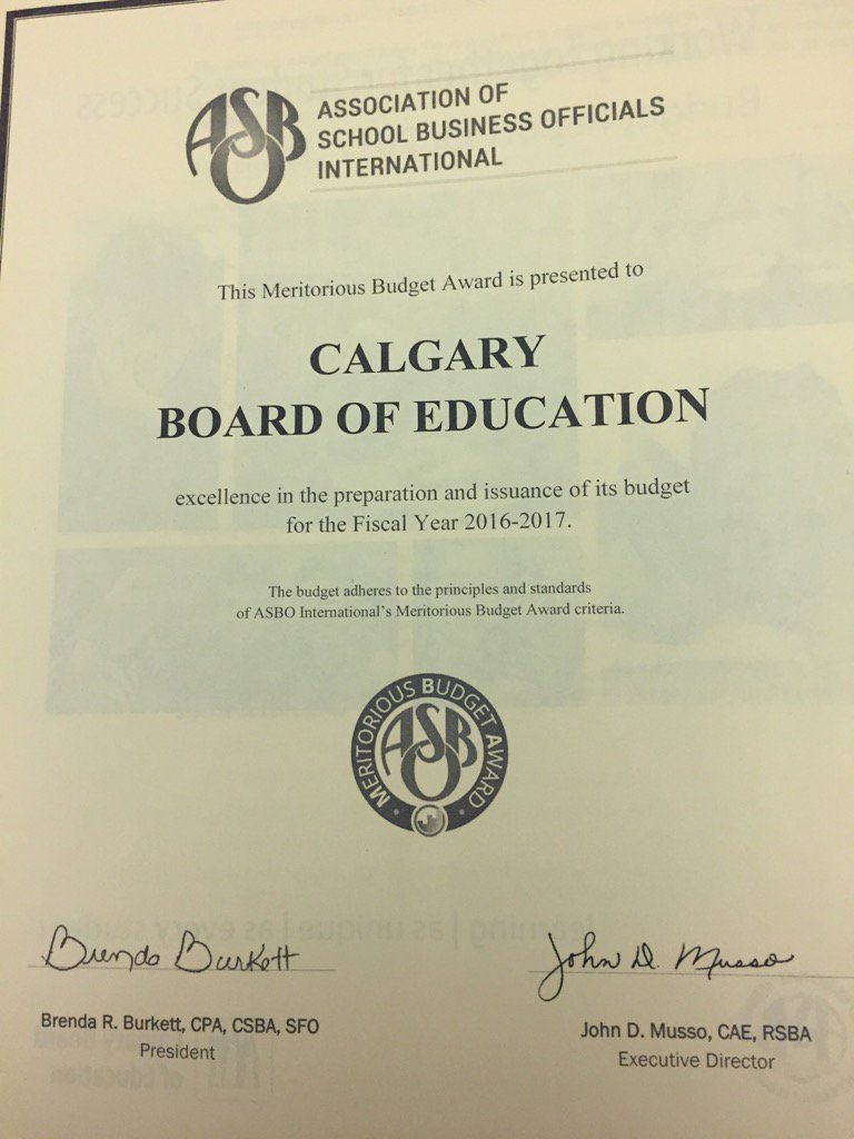 An international award for budgeting and an operational review.Seem incongruous? #abed #yycbe