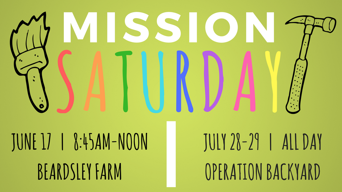 CBCFCyouth's tweet photo. This Saturday is our first Mission Saturday of the summer--plan to meet us at church at 8:45am to work at Beardsley Farm for the morning! https://t.co/qXBDmlyLH3