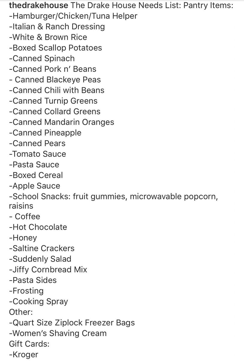 TheDrakeHouse's tweet photo. Food Pantry Donations needed for the families of The Drake House! We thank you for the support, any donations are appreciated! #homelessness https://t.co/wVw88UWXkV