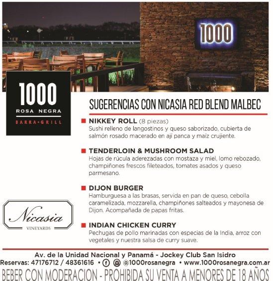 Todavía no degustás nuestros #Nicasia ?? Te esperamos en <a href="/1000rn/">1000 ROSA NEGRA</a> para que los acompañes con los mejores platos! No te lo pierdas! 🍷🍷