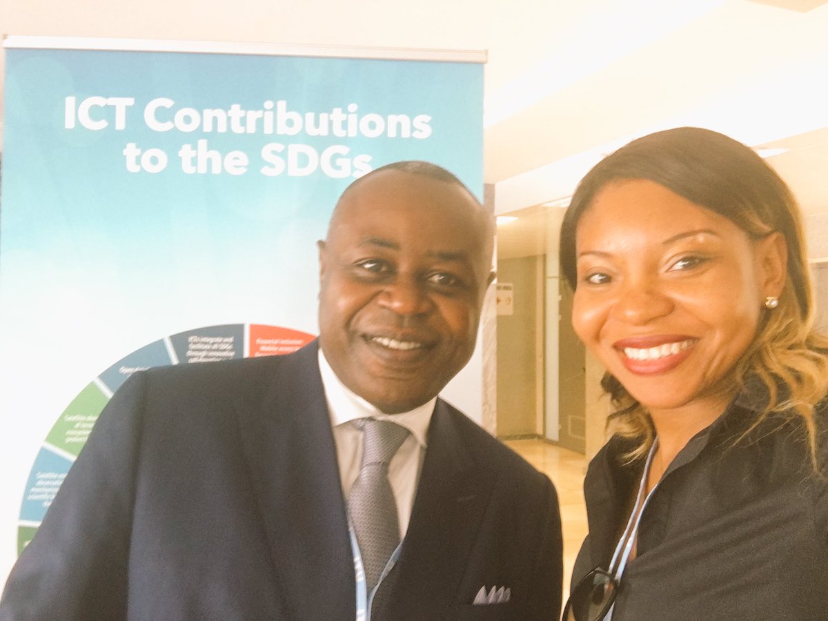 ReineEssobmadje's tweet photo. Meet up w/ ICT Minister of Congo @LeonJuste Ibombo #AfricanMeeting at @WSISprocess #AfricanLocalContent https://t.co/xqyeXZvLor