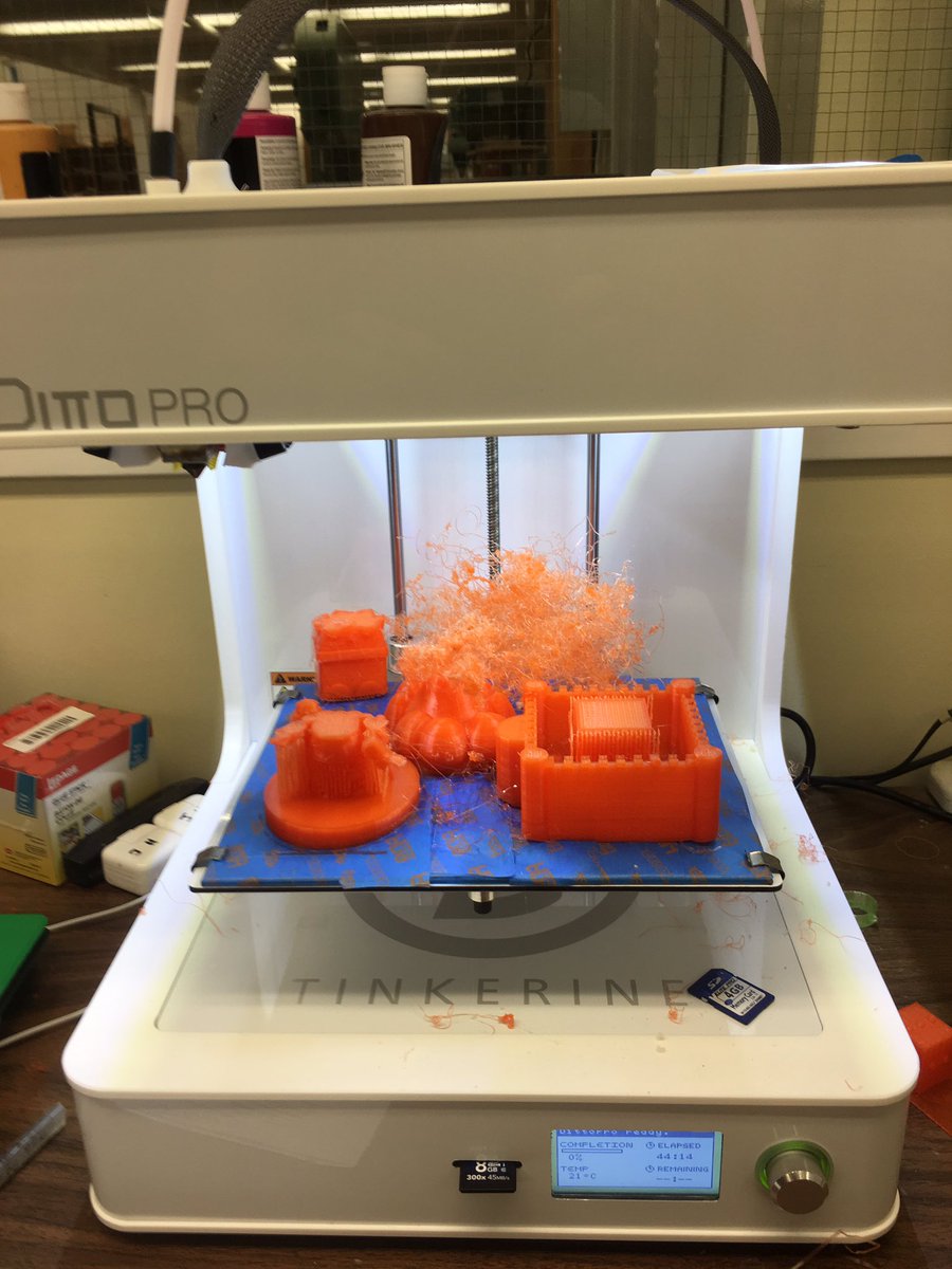 TomWrightb's tweet photo. This is what happens when one has a sore knee, is away without a shop sub, wrong tape is used &amp; is printed for 51 hrs. #jhdesign https://t.co/L6ZS60FmAY
