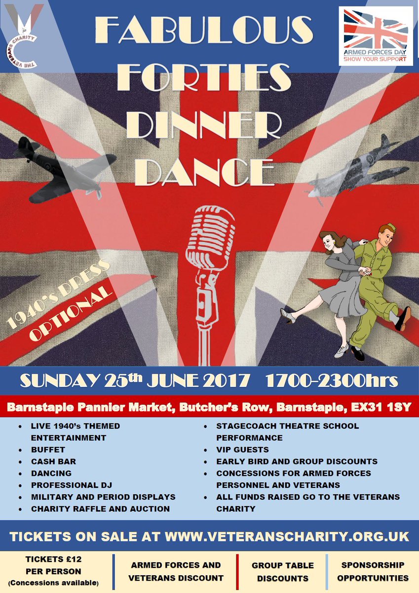 CharityEventsUK's tweet photo. Fab Forties Dinner Dance (25th Jun)  https://t.co/SnmpijYmfY @FabFortiesDevon #Charity #Fundraising https://t.co/vV7vTQEeLA