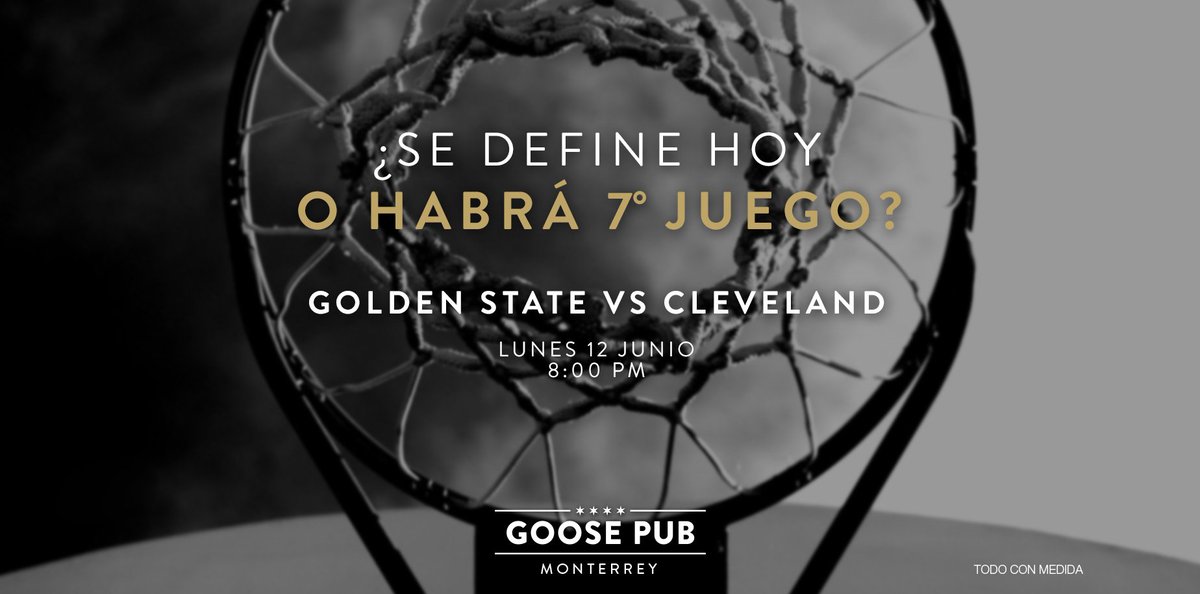 GoosePubMTY's tweet photo. Gran noche nos espera en las #NBAFinals, los esperamos en la casa de #GooseIsland. #Monterrey https://t.co/mBqzgSSjE9