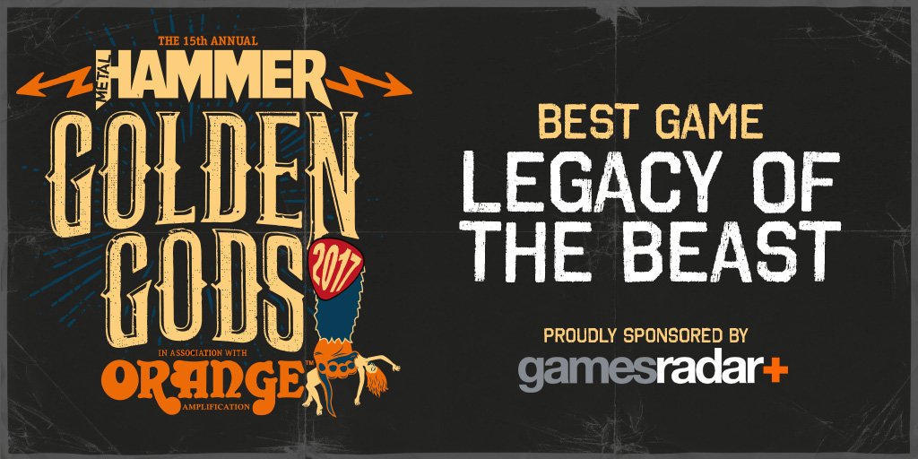 MetalHammer's tweet photo. The winner of Best Game is @IronMaiden Legacy Of The Beast! #GoldenGods https://t.co/9TKewO0Vu6
