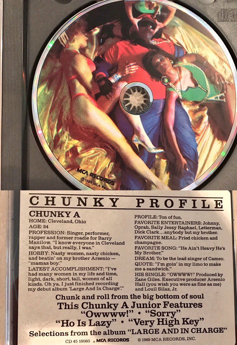 TheRealKidCruz's tweet photo. Hey @ArsenioHall, heard the #Cameo conversation this morning and had to dig up my original #ChunkyA CD! Awesomeness!! https://t.co/bsI1VZH0RX