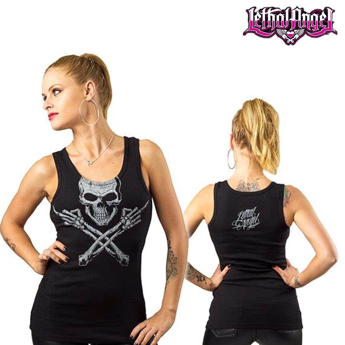 LethalAngel_Brd's tweet photo. Get a classic with a killer😈 Design! Be the badass you are with our Middle Finger Skull Tank Top🖤 Available Now at https://t.co/A4XP1j4HGc 🔥 https://t.co/qTZIfwW6W5