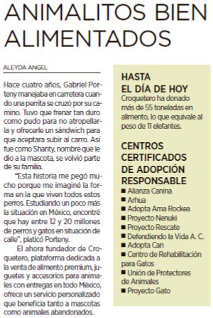 soycroquetero's tweet photo. Gracias @ReformaGadgets por compartir nuestra historia. Tus compras en https://t.co/Ri96O51Zqe generan donativos para 🐶🐱en adopción. https://t.co/KxLjzk4CiY