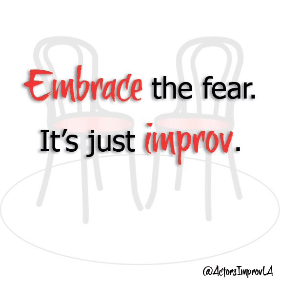 And maybe even enjoy it 😏 #Improvisation #Improv #ActorsImprovLA #Acting #Courage #Enjoy