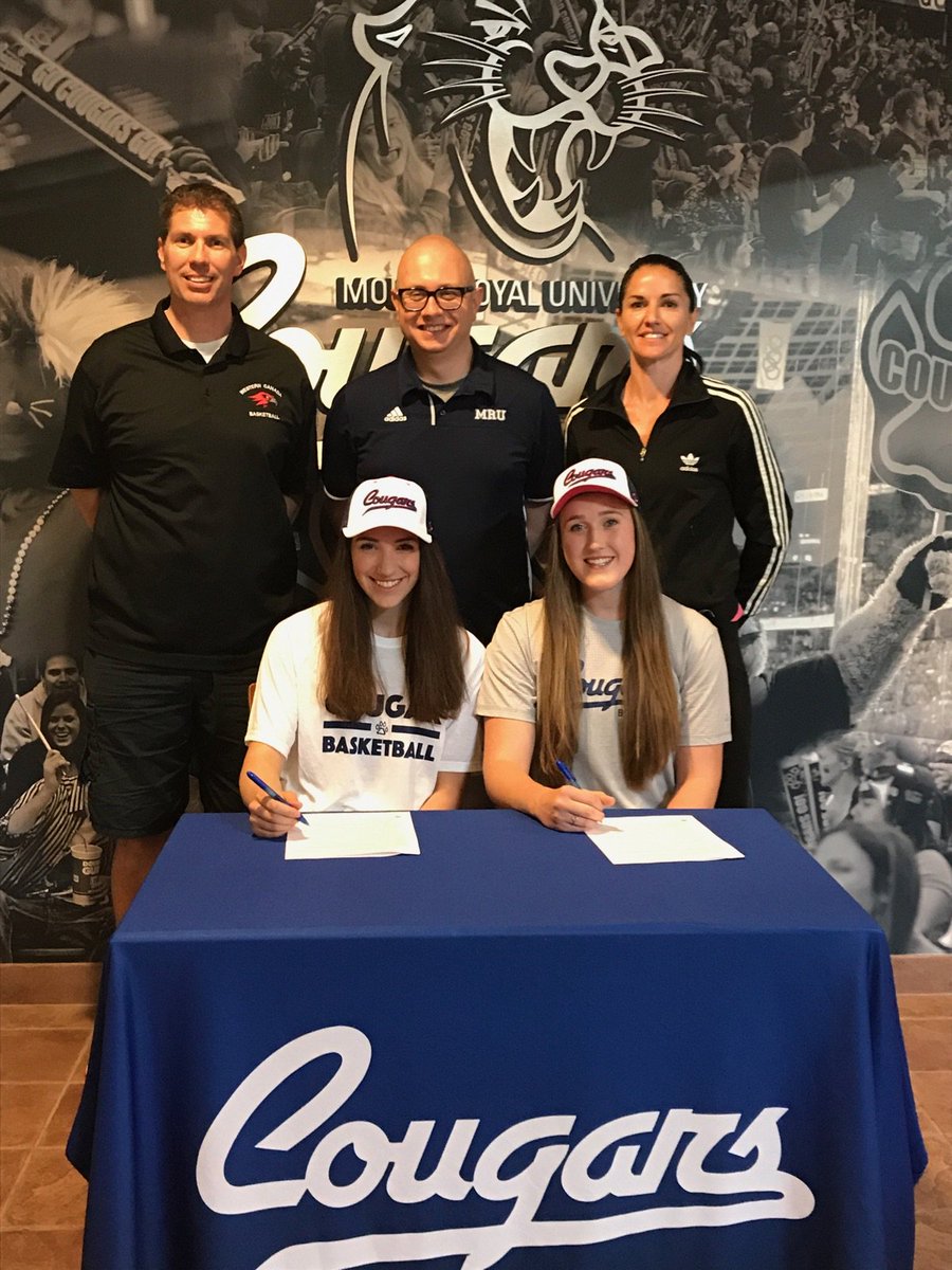 WCHSRedhawks's tweet photo. Congratulations to WCHS graduates Jordan Blaskin ('17) and Charity Marlatt ('15) for signing with @MRUCougars in 2017/18! #RedhawksPride https://t.co/2W9bWvpqAE